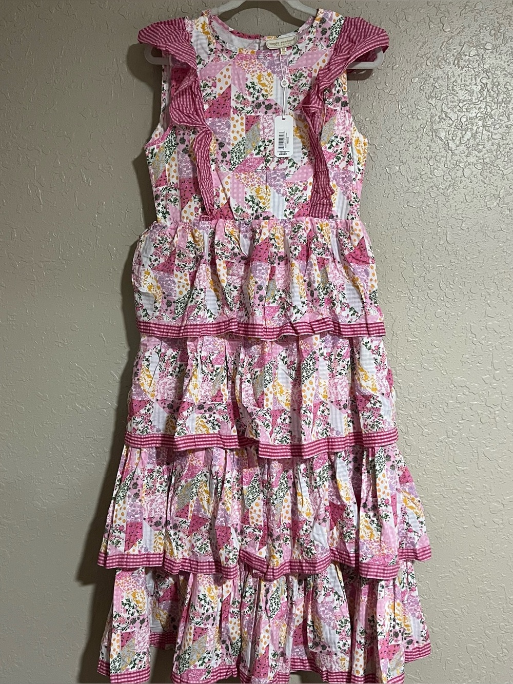 NWT Simply Southern Hailey Floral Patchwork Tiered Maxi Dress Size Medium